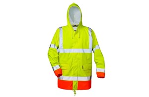 Warnschutz-PU-Regen-Jacke "Norman" fluoreszierend gelb