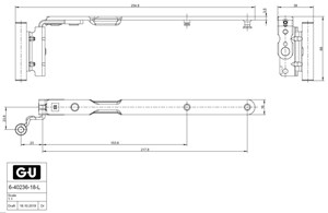 Scherenarme für Holzfenster Uni-Jet M6 NL 13 mm